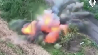 Удар по российским военным на Покровском направлении. Фото: кадр из видео